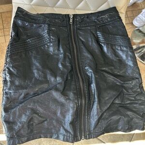 Black Leather Skirt